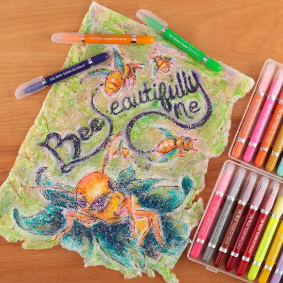 Creative Inspirations Silky Water-Soluble Gel Crayons - Professional Gel Crayons for All Ages, Artists, Scrapbooking, Travel, & More! - Set of 24 {5}