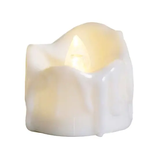 12 White 1.5 in Battery Operated LED Tealight CANDLE {2}