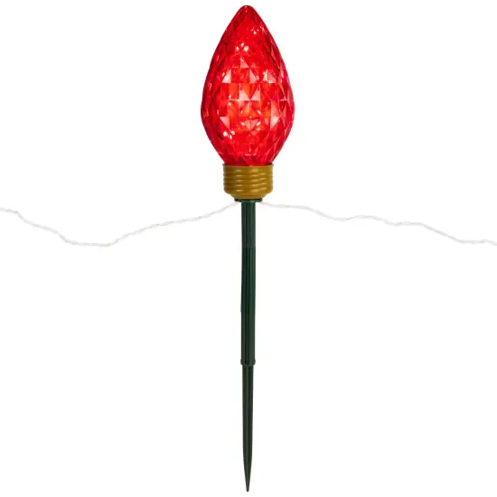 Northlight LED Lighted C9 Style Christmas Pathway Lawn Stakes - 3 ft - Multi - 3-Count {7}
