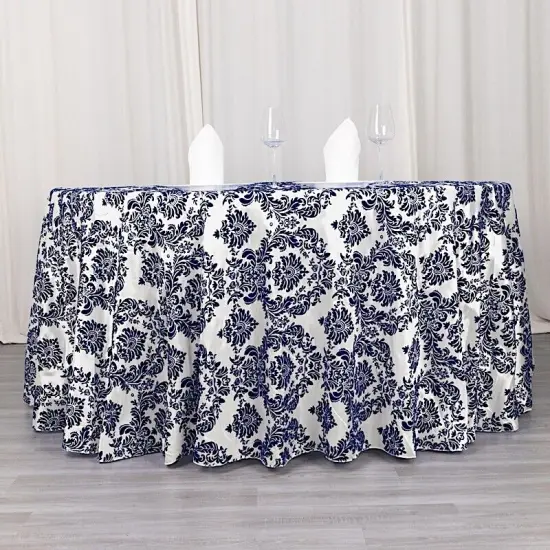 120 inches Damask Taffeta Round TABLECLOTH Velvet {4}