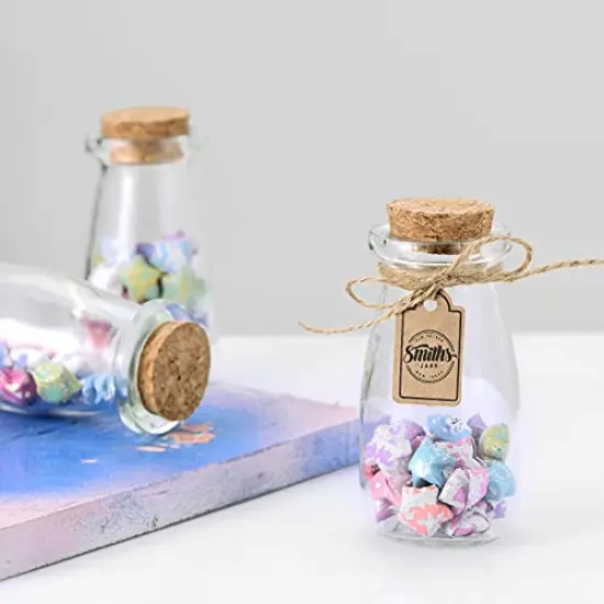 12 Pieces 100ml Small Glass Jars with lids | Small Glass Bottles Great for Food Storage, Yogurt jars, Bud Vases, Candies, Arts and Crafts, Home made Gin, Giveaways & More {5}