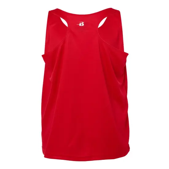 Badger&reg; Girls&rsquo; B-Core Racerback Tank Top Black {4}