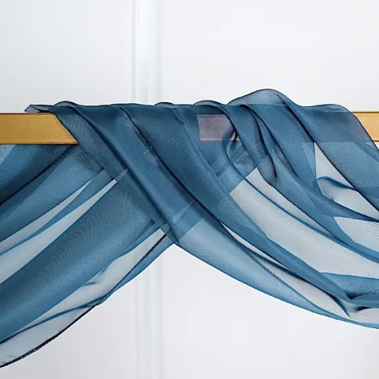 18 feet Sheer Organza CURTAIN Panel BACKDROP Drape Navy blue {1}