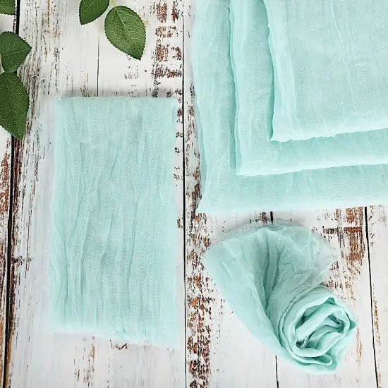 10 Cheesecloth Gauze Cotton Dinner Table Napkins Blue {1}