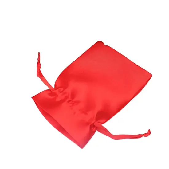 60 pcs 4x6 Satin Favor Drawstring Bags Red {2}
