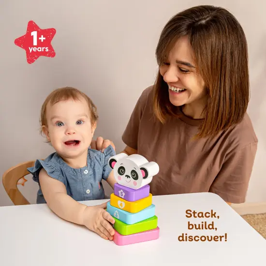 Kids Hits Wooden Stack and Play Panda: Endless Fun in Every Stack! {2}