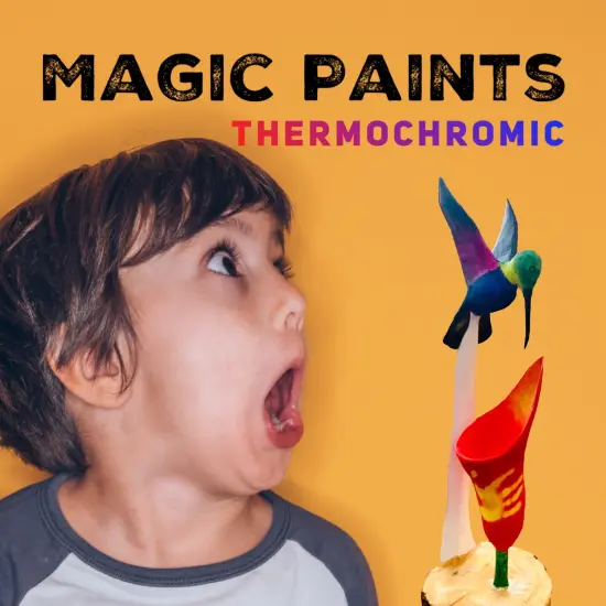 Universal Magic Paints Thermochromic Heat Sensitive for Secret Messages Color Changing T-Shirts & Shoes Green to yellow {6}