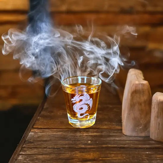 2oz Flying Dragon SHOT GLASS {7}