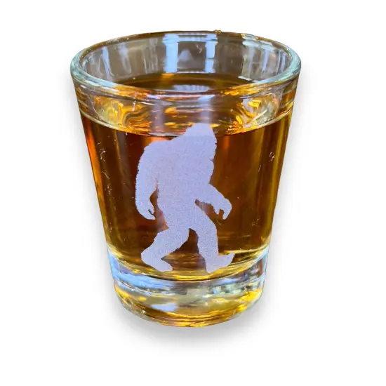 2oz Sasquatch Shotglass LASER {1}