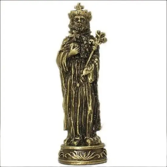 WE Games Medieval Pewter Chess Pieces, King measures 3.5 in. {4}