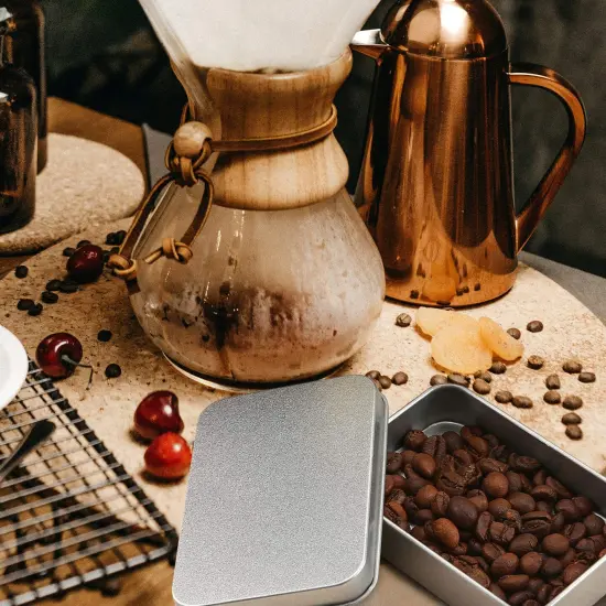 6 Pack Stainless steel Tins Cookie Tin Cans Storage Container for Treats, Gifts, Candle, Favors and Crafts, Silver, 4.9 x 3.7 x 1.6 Inches {1}