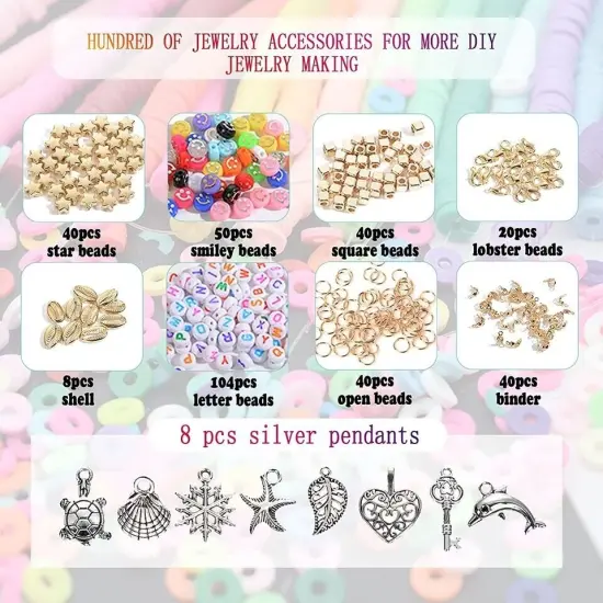 6800 Clay Beads Bracelet Making Kit {3}