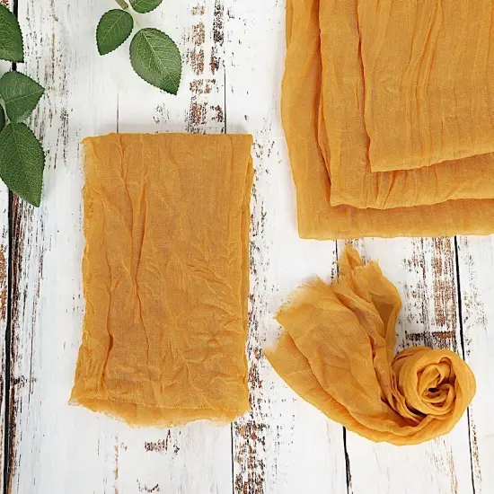 10 Cheesecloth Gauze Cotton Dinner Table Napkins Mustard yellow {1}