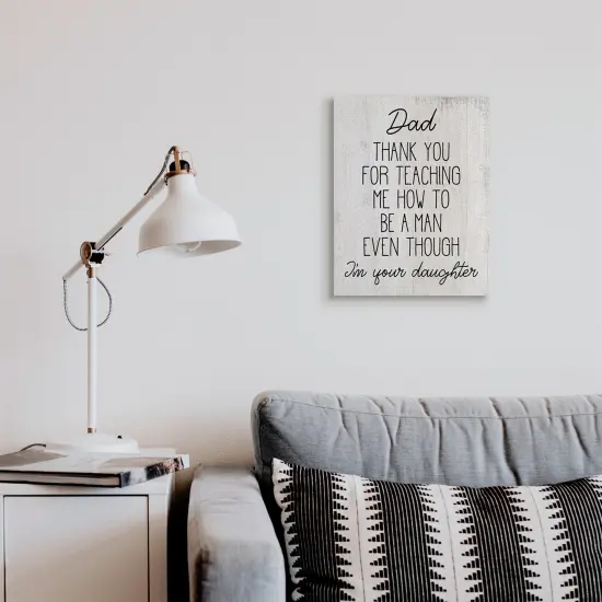 Stupell Industries Dad Thank You Phrase Canvas Wall Art {2}