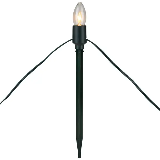 Northlight Lighted C9 Christmas Outdoor Pathway Markers - 10.5"- Clear - Set of 15 {1}