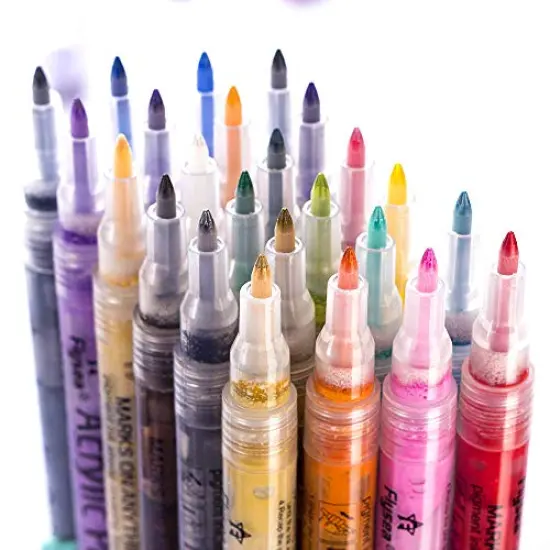 esonstyle Acrylic Paint Pens, Paint Markers Extra-fine Tip, 12 Colors Paint Pens for Rock Painting, Wood, Ceramic, Glass, Stone, Fabric & DIY Mug Design {5}