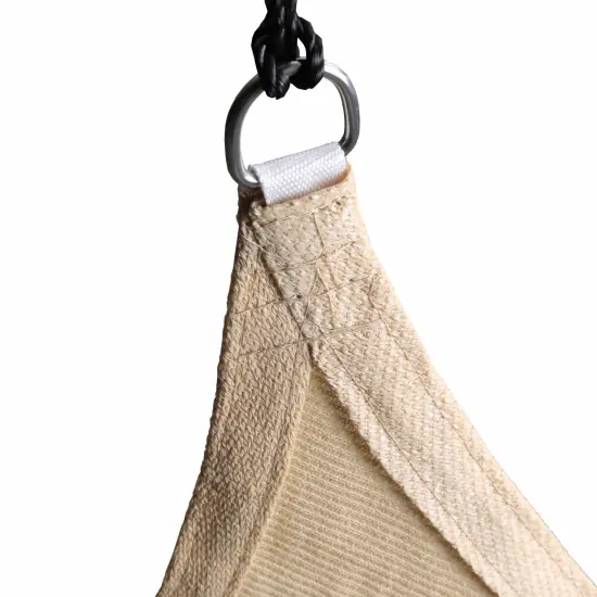 Merrick Lane Pindo Sun Sail with Nylon Anchor Ropes Sand {5}