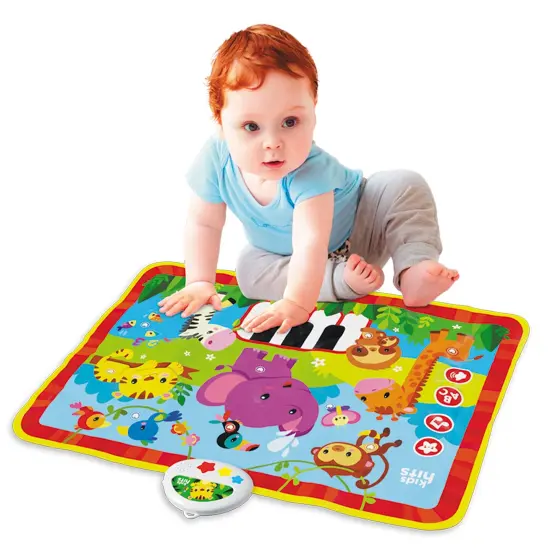 Kids Hits Educational Baby Light andSound Mat Toy Musical Zoo {1}