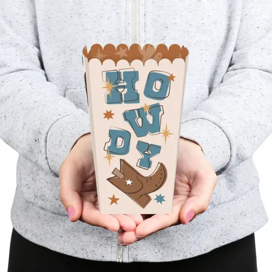 Big Dot of Happiness My First Rodeo - Little Cowboy 1st Birthday Party Favor Popcorn Treat Boxes - Set of 12 {5}