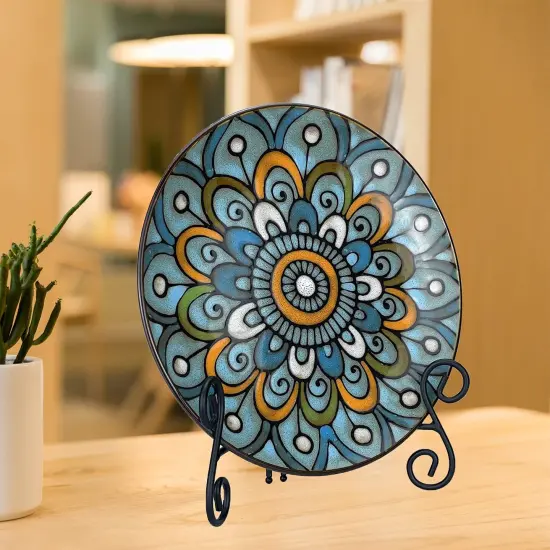 HEMYLU Plate Stand, 6 Inch Metal Plate Stands for Display 1 Pack, Black Iron Easel Stand Decorative Plate Holder for Picture Frame Photo Collectibles Book {2}