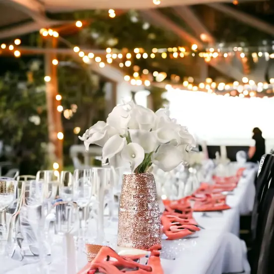 14 Inch Real Touch Artificial White Calla Lily - 12-Pack, Faux Flowers, Elegant Decor - Perfect for Weddings, Receptions - Timeless Elegance, Floral Home by Artificial Flowers {5}