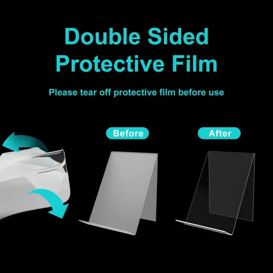 4 Pieces Acrylic Book Stand Without Ledge,6 Inch Clear Acrylic Display Easel Transparent Display Stand Holder Tablet Holder for Displaying Pictures,Books,Artworks, CDs {5}