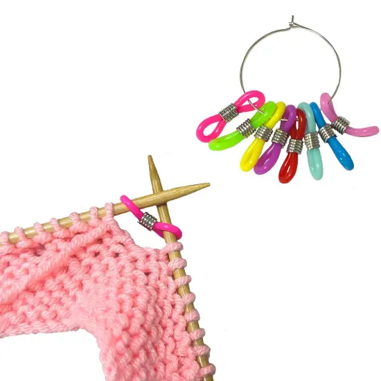 8 Pieces Knitting Needle Stoppers, Knitting Needle Hugger, Stitch Stopper, Project Keeper, Knitting Crochet Supplies, Knitting Accessories, Needle Minder, Needle Stopper {2}