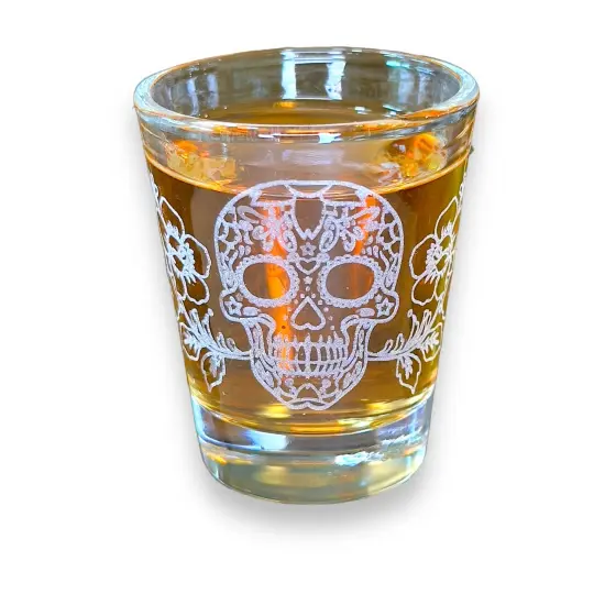 2oz Sugar Skull Shot glass {1}