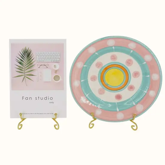 4 Inch Gold Iron Plate Stand Holder Easel Display Stand for Plate?Picture?Photo and More,4 pcs. {3}