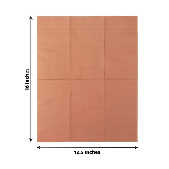 50 Plain Soft 2 Ply Dinner Table Cocktail Paper NAPKINS Terracotta {1}