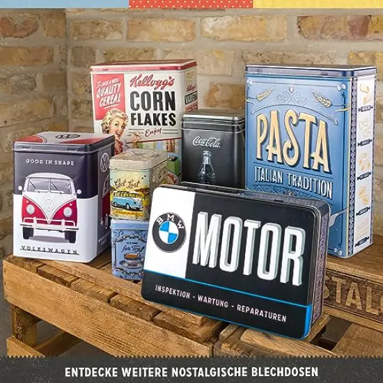 Retro tin box, 44 oz, Every Bite You Take Dog Treats &ndash; Gift idea for dog owners, metal clip top can for treats, vintage design {4}