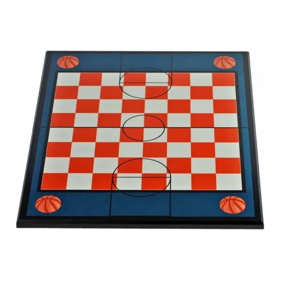 WE Games Basketball Themed Laminate Chess Board, 20 in. {2}