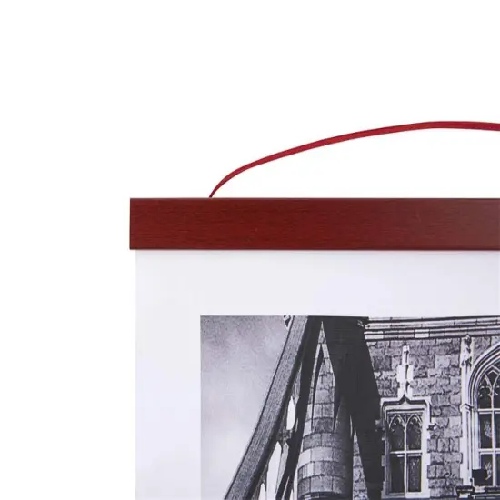 Magnetic Poster Hanger, 8x10 8x20 8x11 Poster Frame Wood Wooden Magnet Print Posters Dowel Scroll Hanger Hangers Hanging Kit for Walls Map Canvas Artwork (Mahogany, 8") {5}