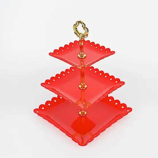 3 Tier Plastic Cupcake Holder Black {3}