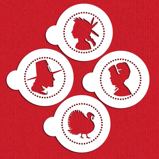 Thanksgiving Silhouette Cookie Stencil | C976 by Designer Stencils | Cookie Decorating Tools | {3}