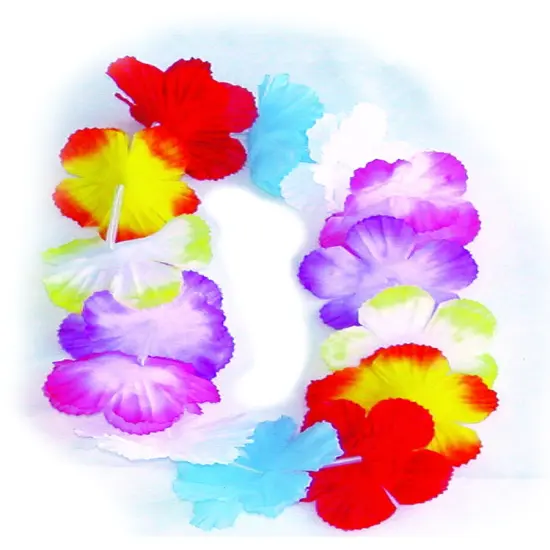 Multi-Colored Hawaiian Flower Stretchy Lei Costume Accessory Headband {1}