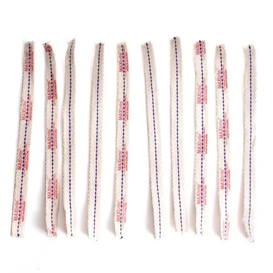 Flat Cotton Oil Lamp Lantern Replacement Wicks Pack of 10 {2}