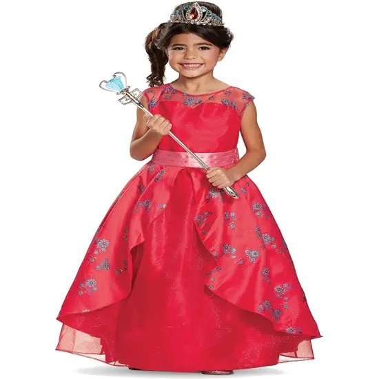 Child's Girls Prestige Elena Of Avalor Adventure Dress Costume {1}