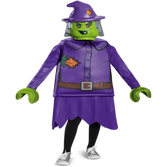 Child's Girls Classic Iconic LEGO&reg; Witch Minifigure Costume {1}