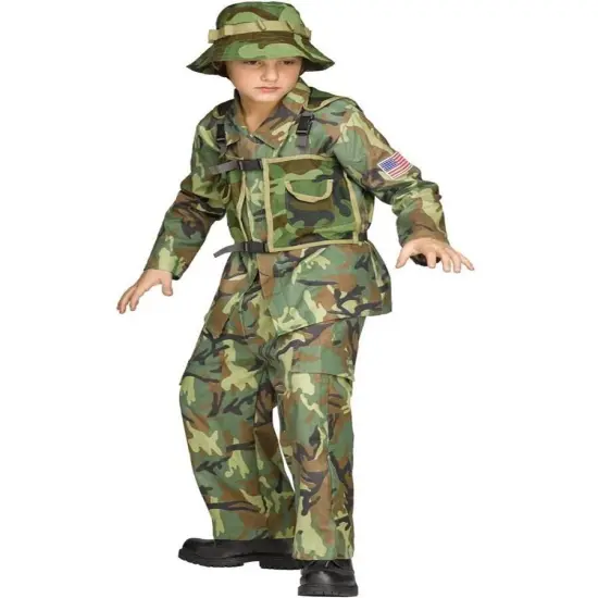 Military Special Forces Jungle Camo Boy's Costume {1}