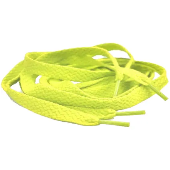 Bright Neon Yellow 38" Retro 80s Rave Costume Shoe Laces {1}