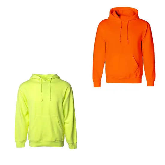 Radyan's 2 Pack Solid Long Sleeve High Visibility Safety Construction Hoodies. Ropa De Trabajo {3}