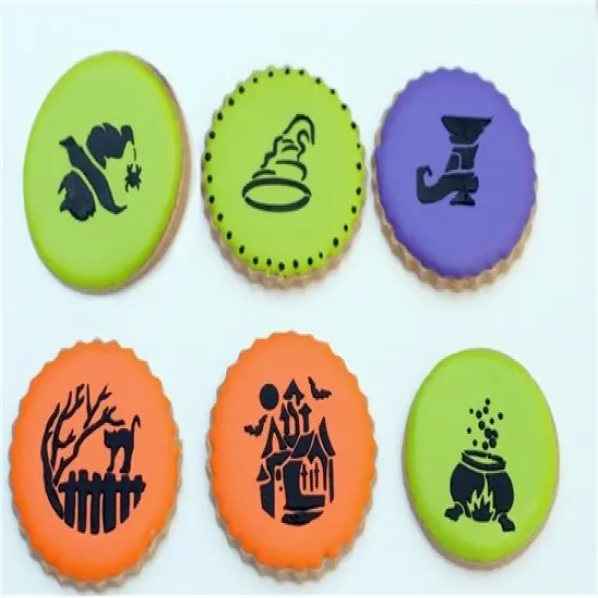Large Halloween Cookie Stencil Set | C913 by Designer Stencils | Stencils for Royal Icing, Airbrush, Dusting Powder | {2}