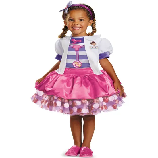 Child's Girls Deluxe Doc McStuffins Toy Hospital Tutu Dress Costume {1}
