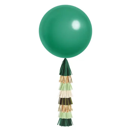 Jumbo Balloon & Tassel Tail - Emerald Green {1}