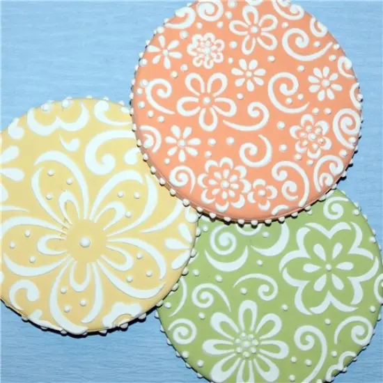 Color Splash Cookie Stencil Set | C896 by Designer Stencils | Cookie Decorating Tools | Baking Stencils for Royal Icing, Airbrush, Dusting Powder | Reusable Plastic Food Grade Stencil for Cookies | Easy to Use & Clean Cookie Stencil {2}