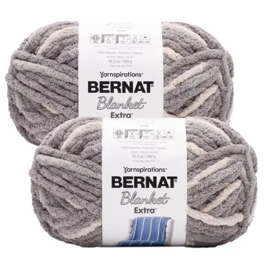 (Pack of 2) Bernat Blanket Extra Yarn-Silver Steel {1}