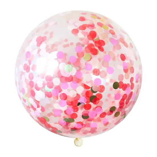 Jumbo Confetti Balloon - Red, Pink & Gold (Valentine's) {1}