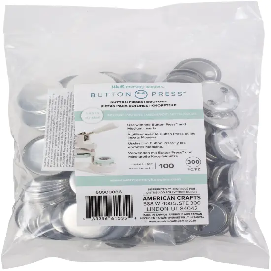 We R Button Press Bulk Refill Pack 100/Pkg-Medium (37mm) {1}
