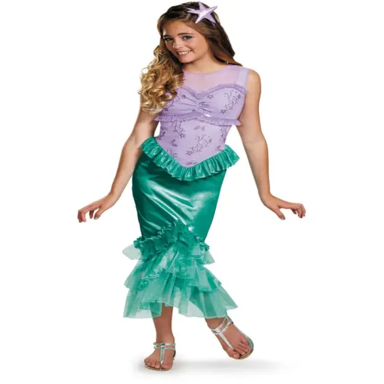 Adult's Womens Disney Princess The Little Mermaid Ariel Dress Costume {1}